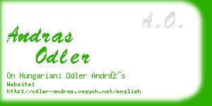 andras odler business card